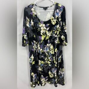 J. Jill wearever collection women’s large short sleeve floral casual dress soft